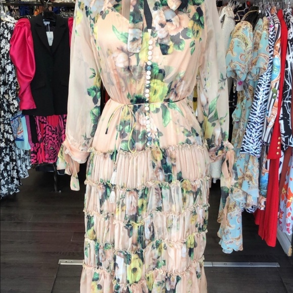 Zimmerman Style Floral Midi Dress - Picture 5 of 5